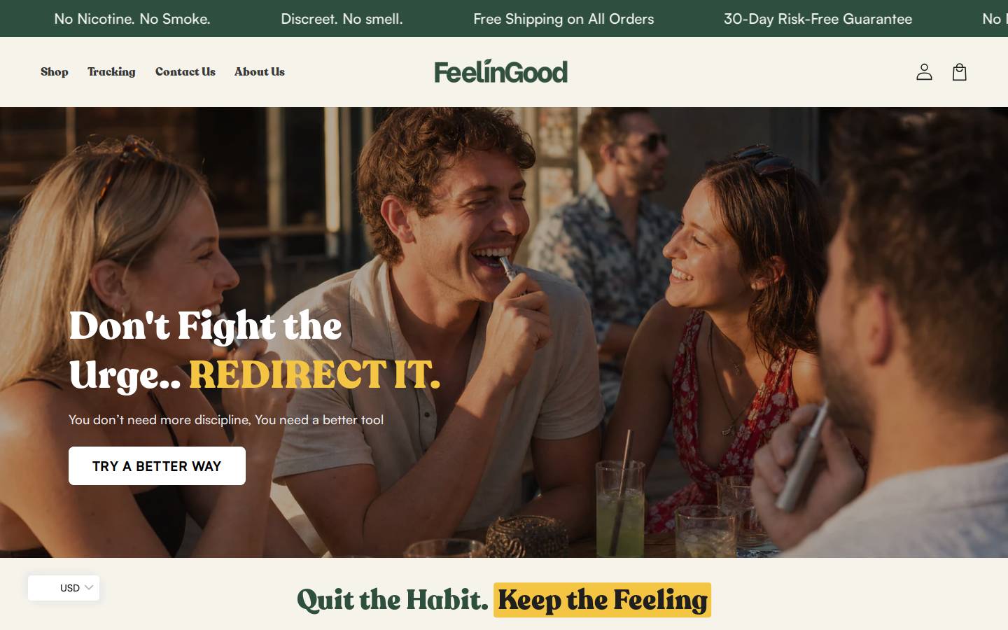 feelingood.shop homepage screenshot