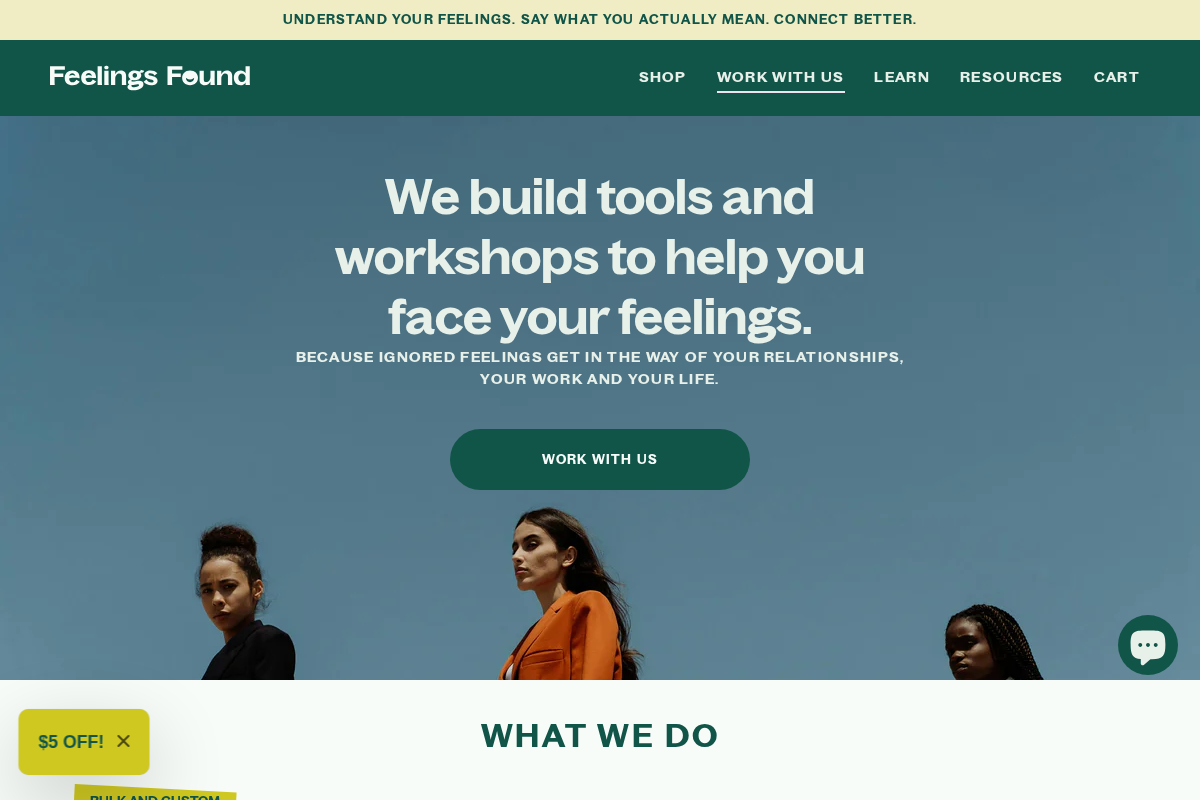 feelingsfound.com homepage screenshot