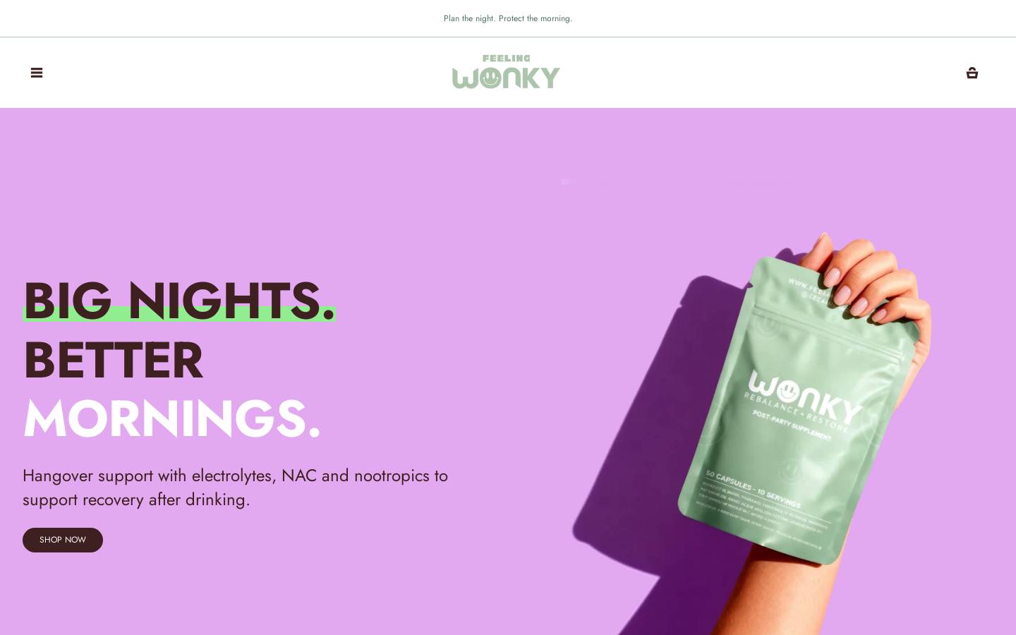 Feeling wonky homepage screenshot