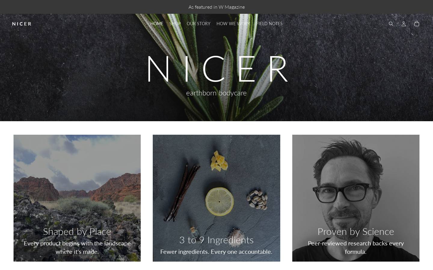 feelnicer.com homepage screenshot