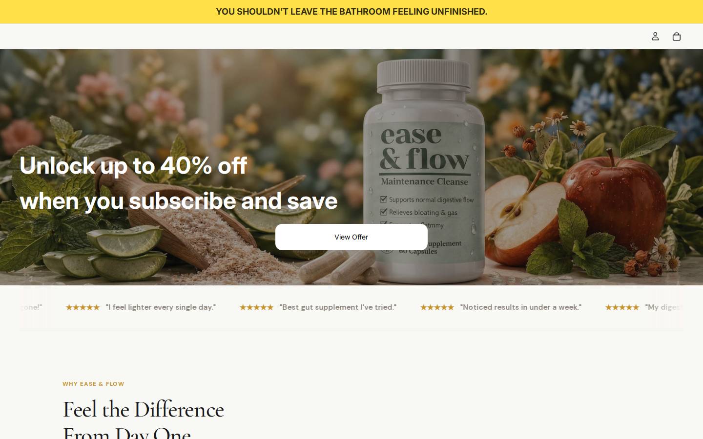 feelreset.com homepage screenshot