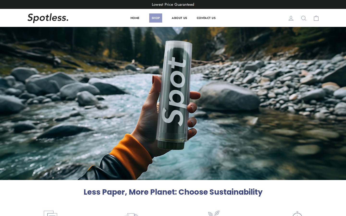 feelspotless.com homepage screenshot