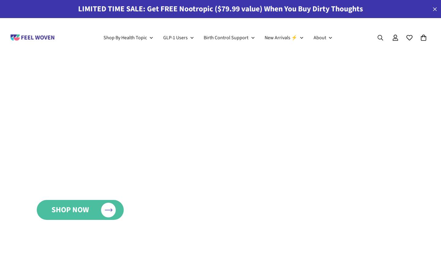 Feelwoven homepage screenshot
