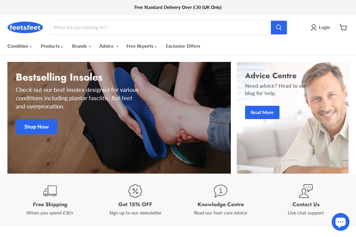 Feet & Feet homepage screenshot