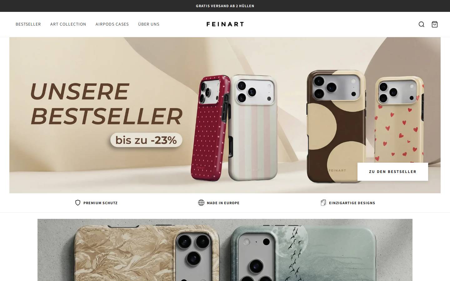 feinart.shop homepage screenshot