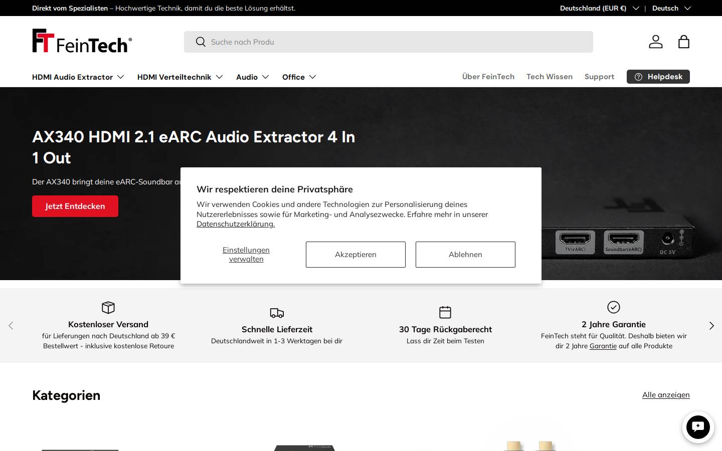 feintech.eu homepage screenshot