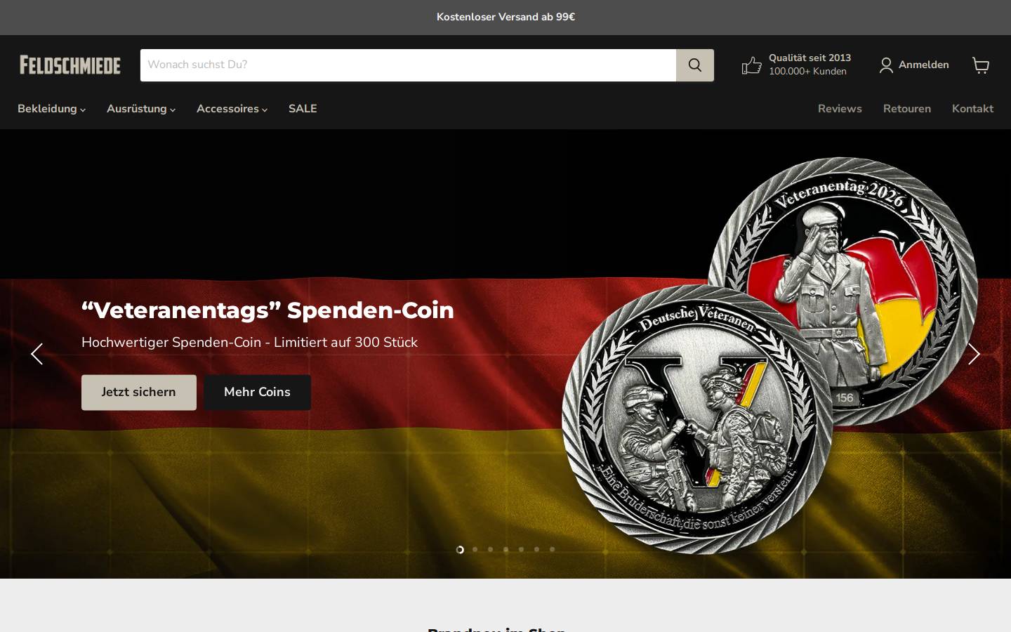 Feldschmiede homepage screenshot