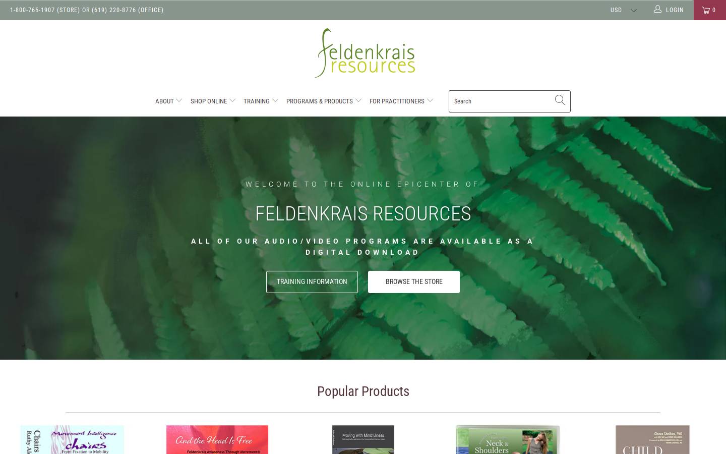 feldenkraisresources.com homepage screenshot
