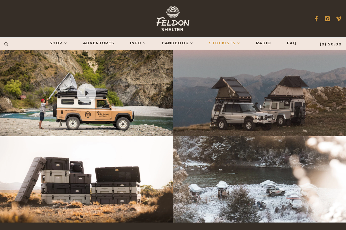 Feldon Shelter homepage screenshot