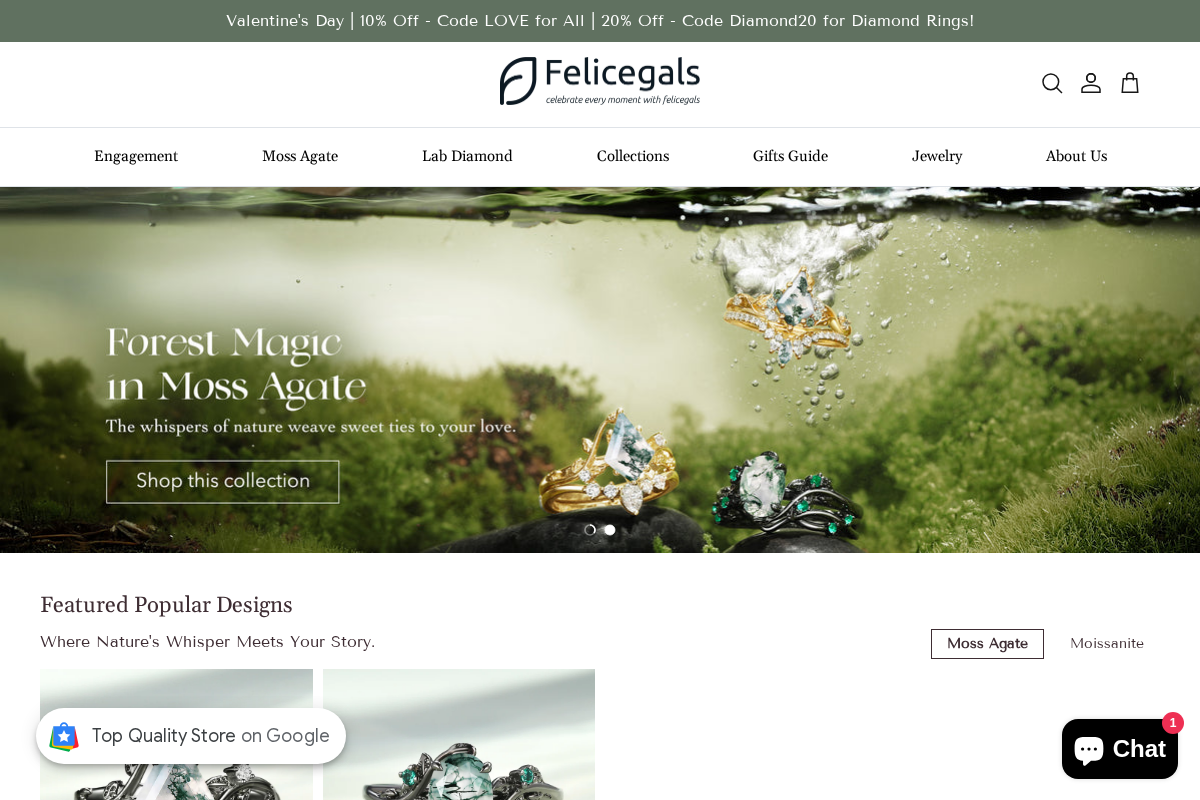 Felicegals homepage screenshot