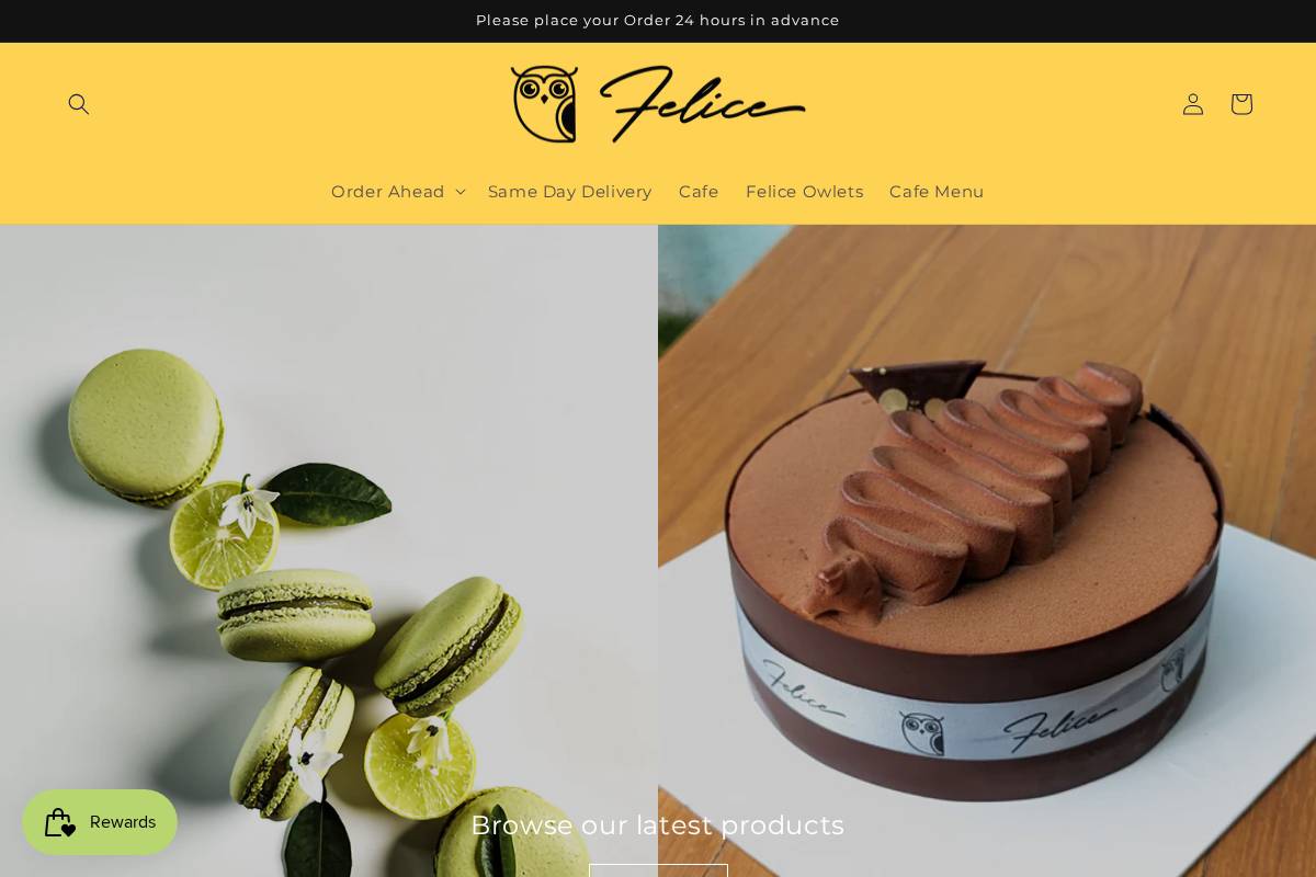 felicepasticceria.com homepage screenshot