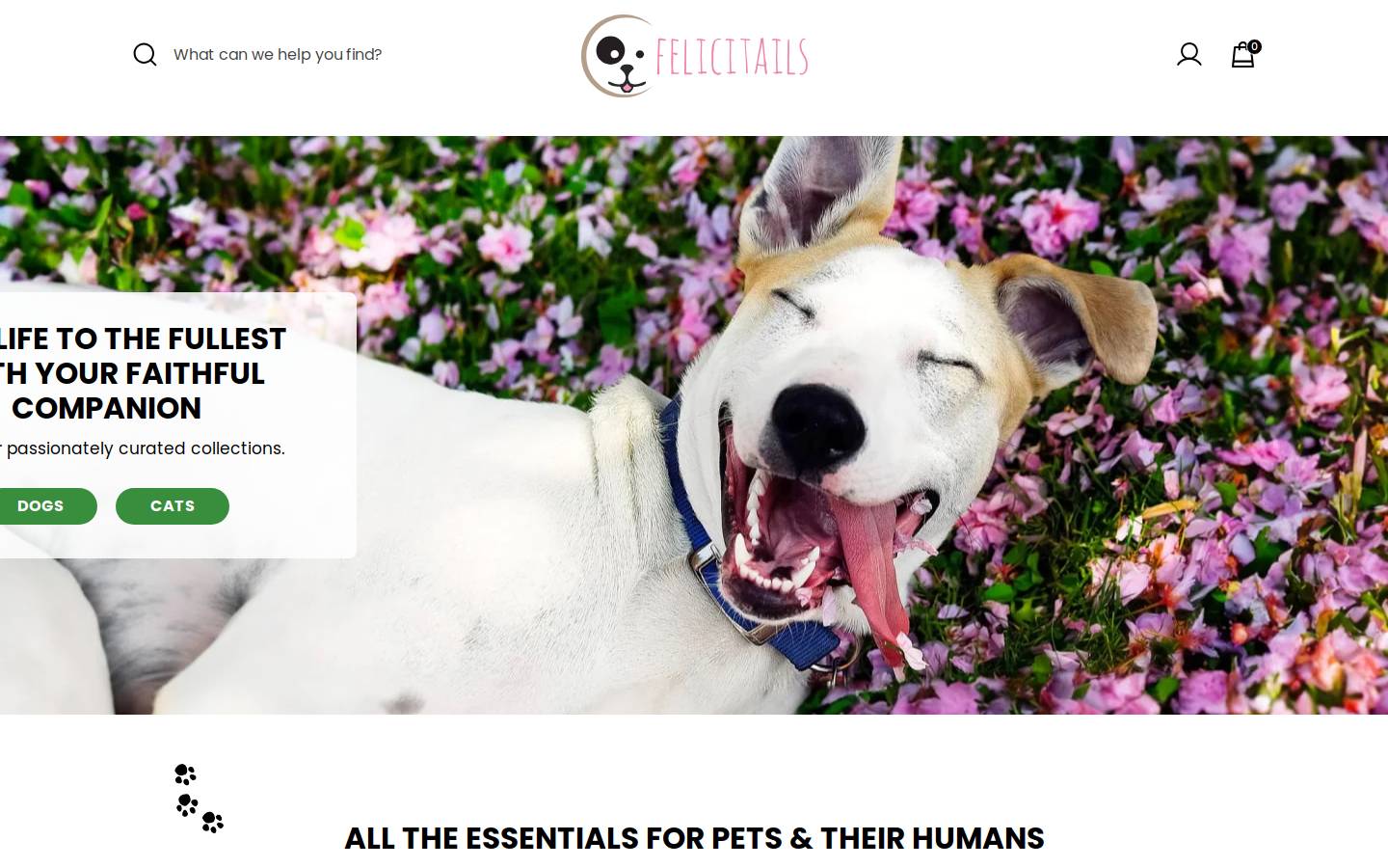 felicitails.com homepage screenshot
