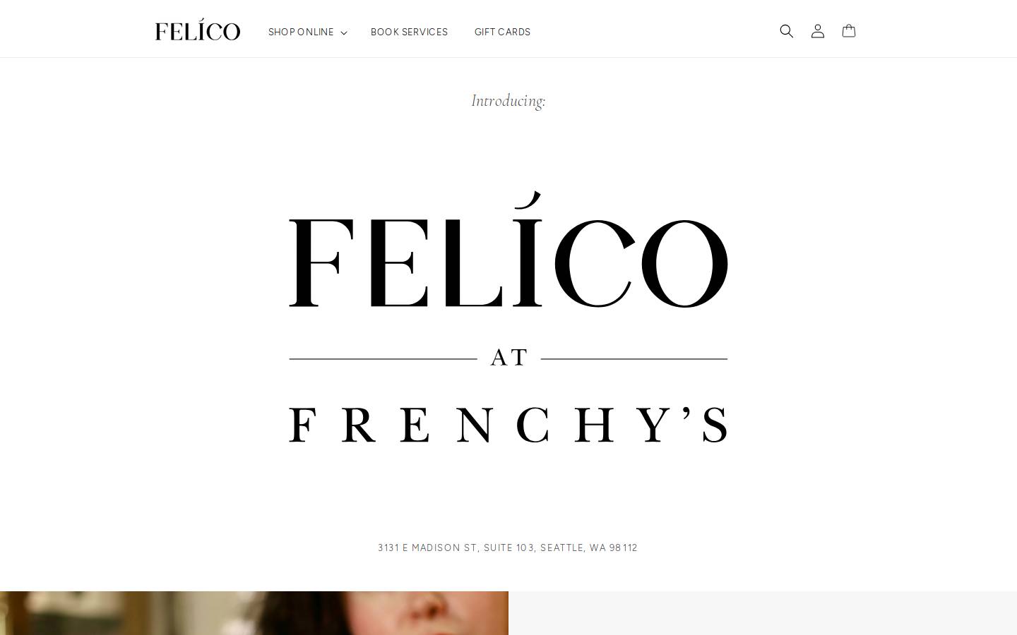 felicobeauty.com homepage screenshot