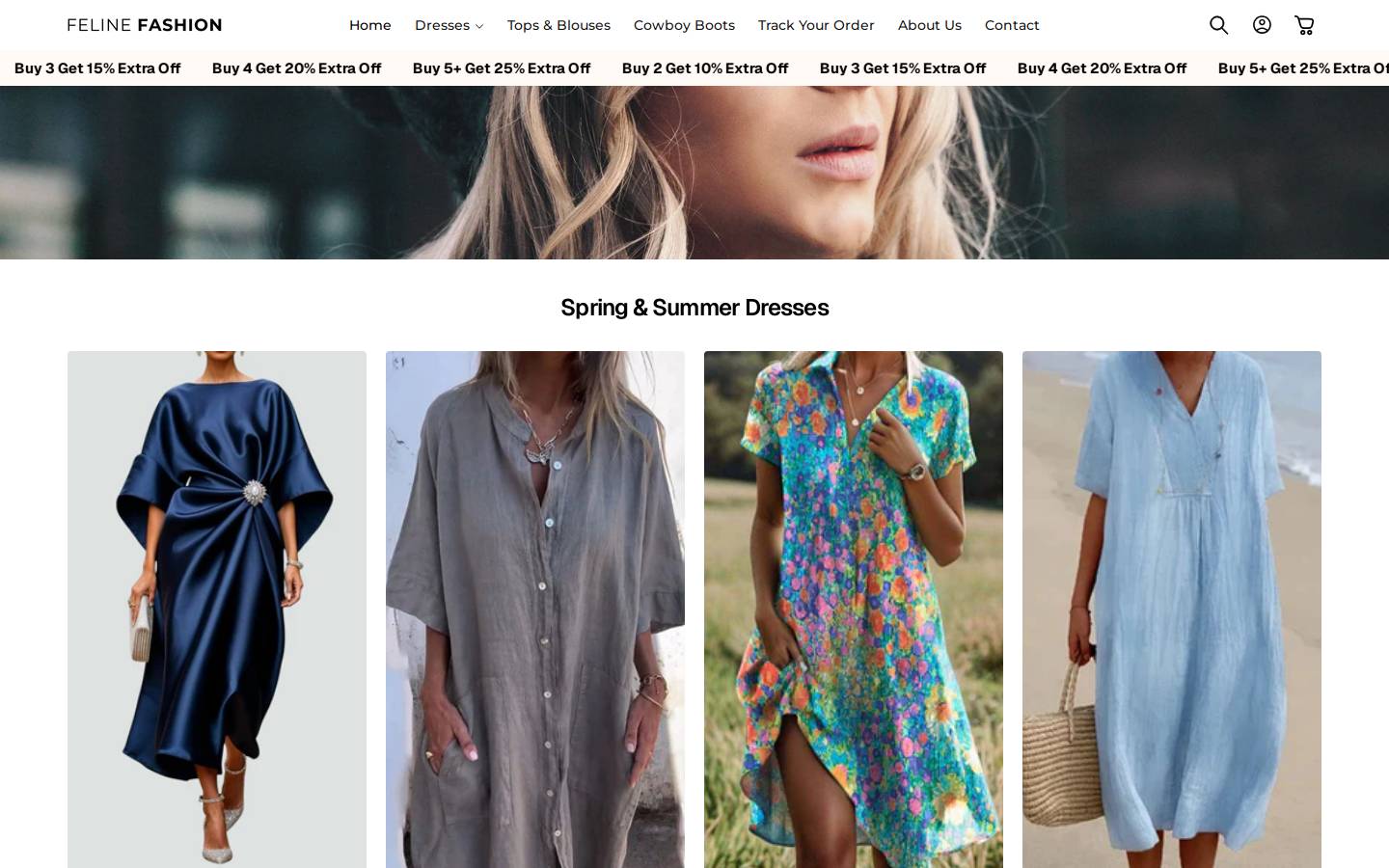 Feline Fashion homepage screenshot