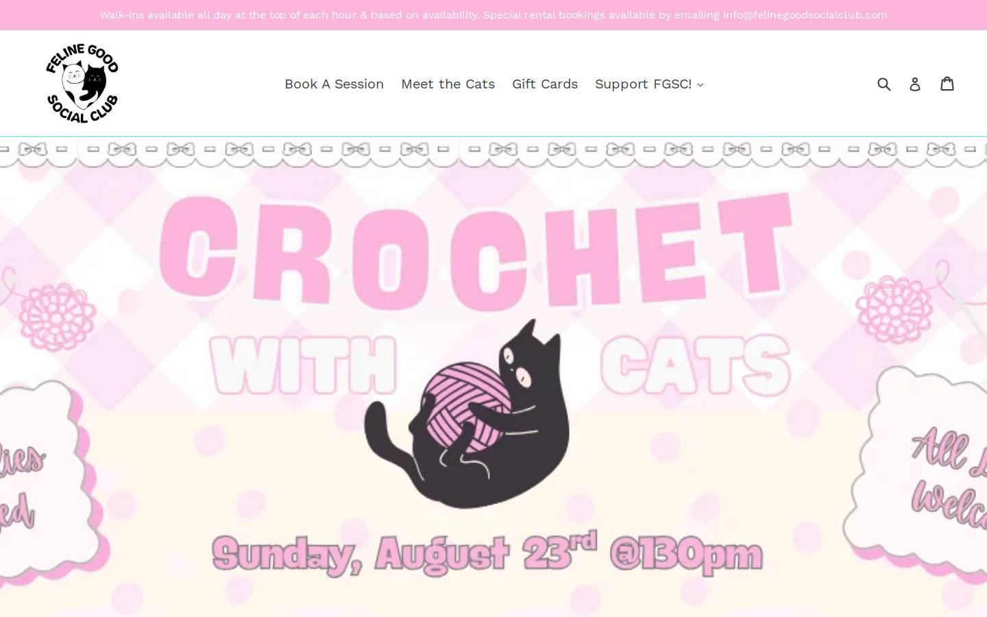 felinegoodsocialclub.com homepage screenshot