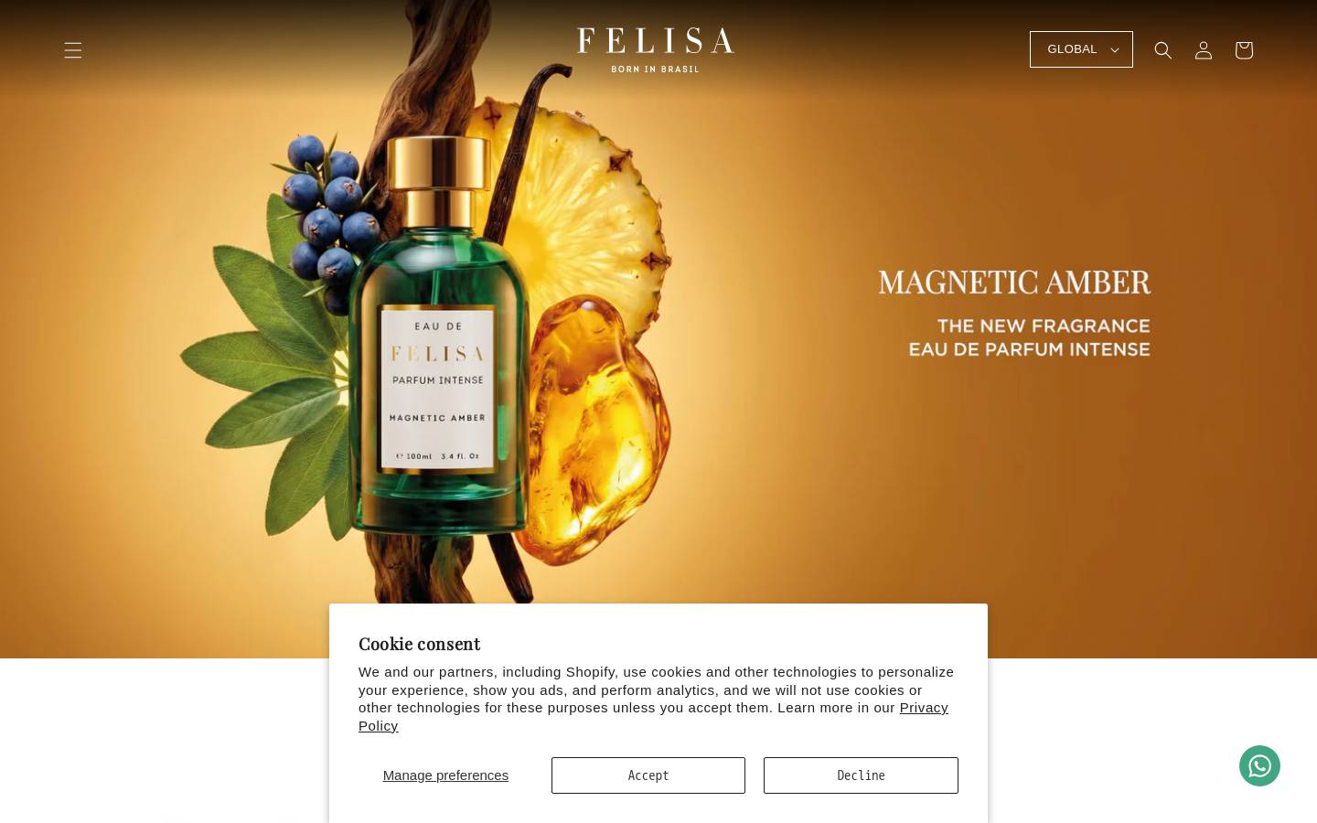 felisafragrances.com homepage screenshot
