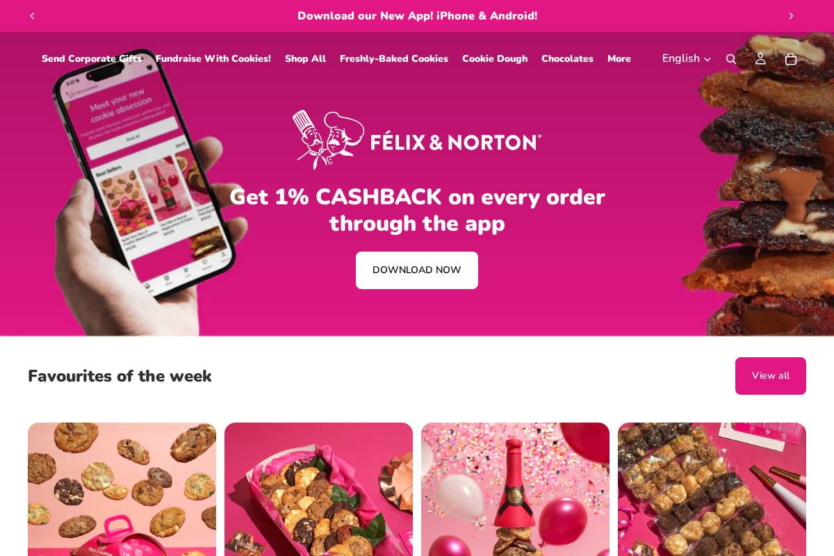 Félix & Norton homepage screenshot