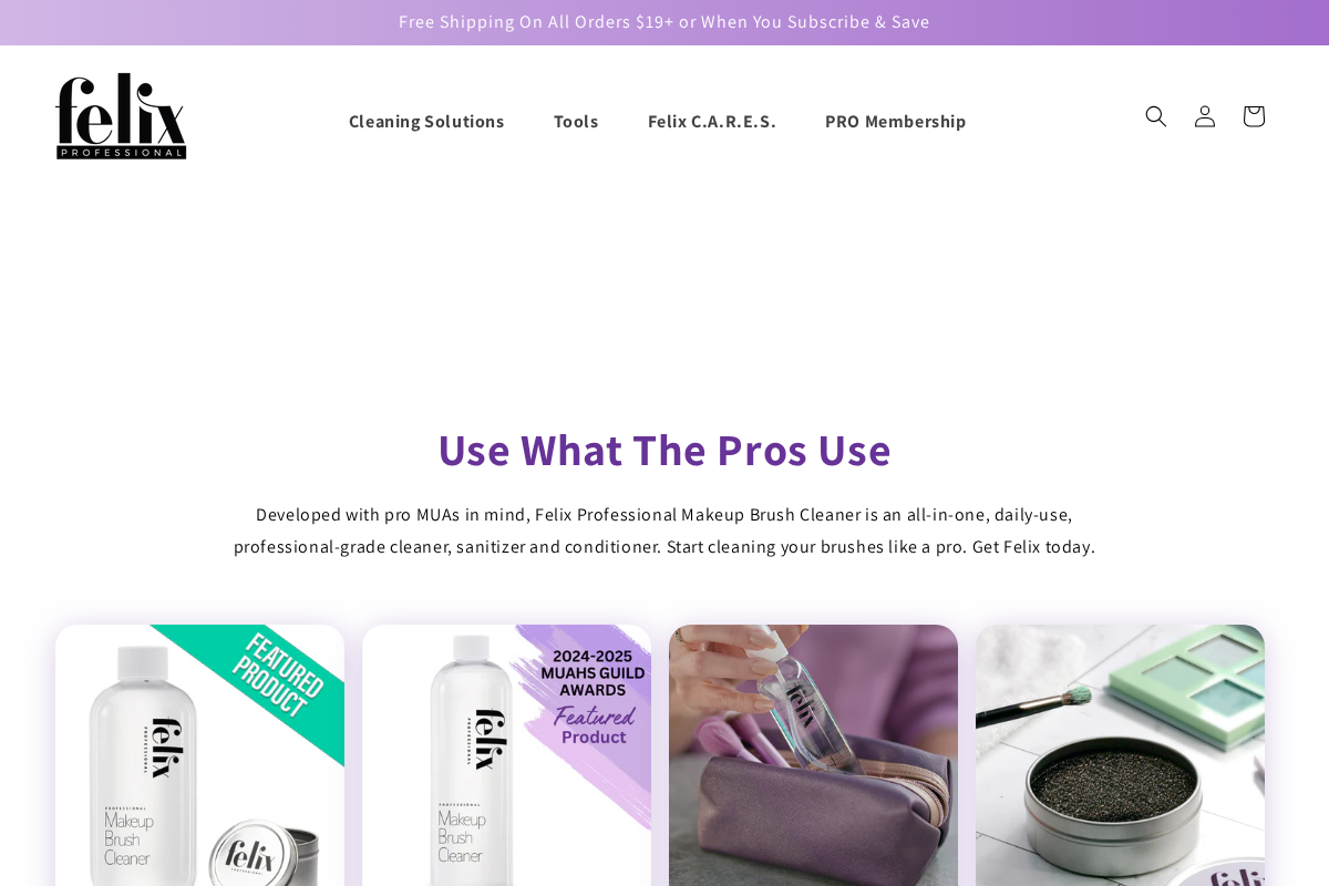 Felix Professional homepage screenshot