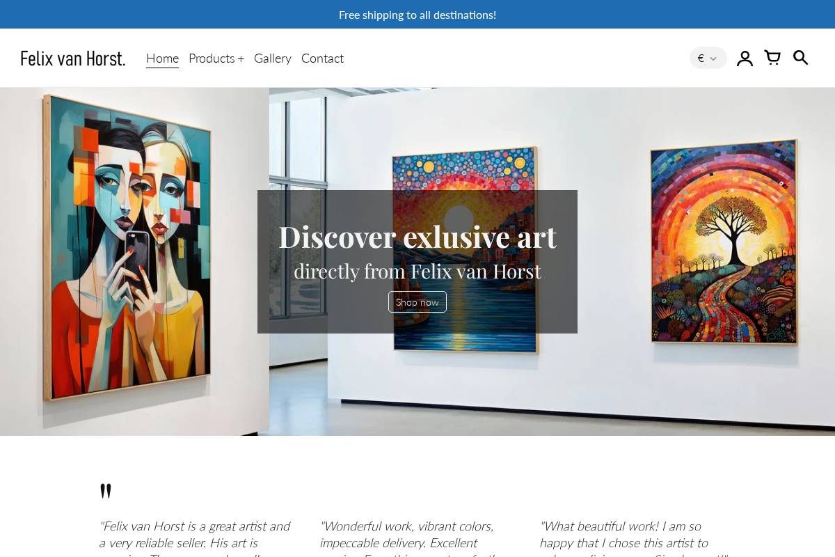 felixvanhorst.com homepage screenshot