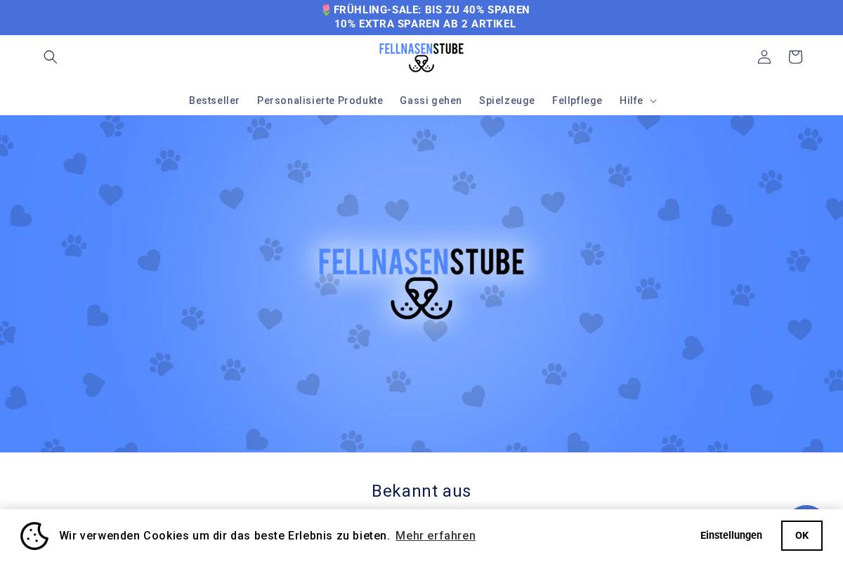 Fellnasenstube homepage screenshot