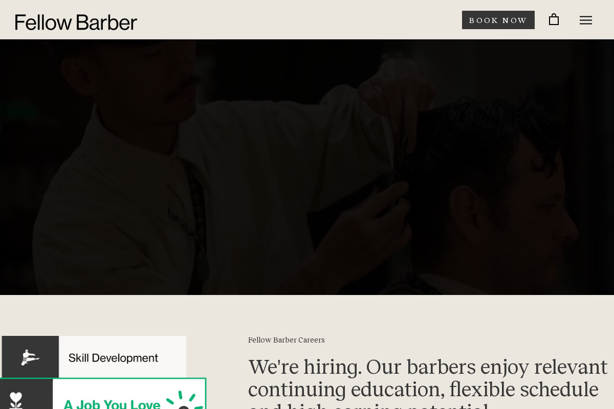 fellowbarber.com homepage screenshot