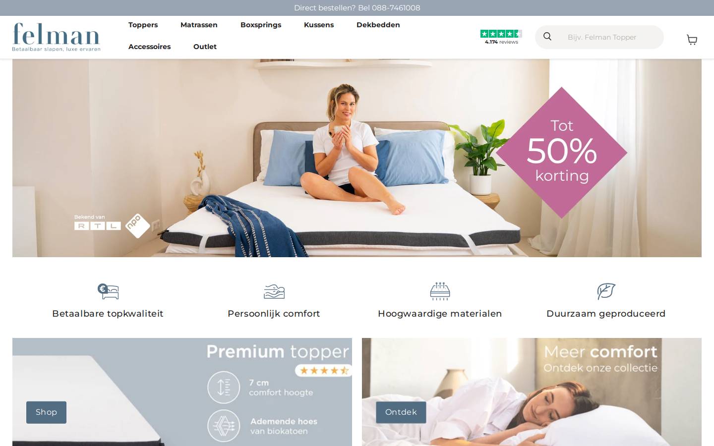 Felman homepage screenshot