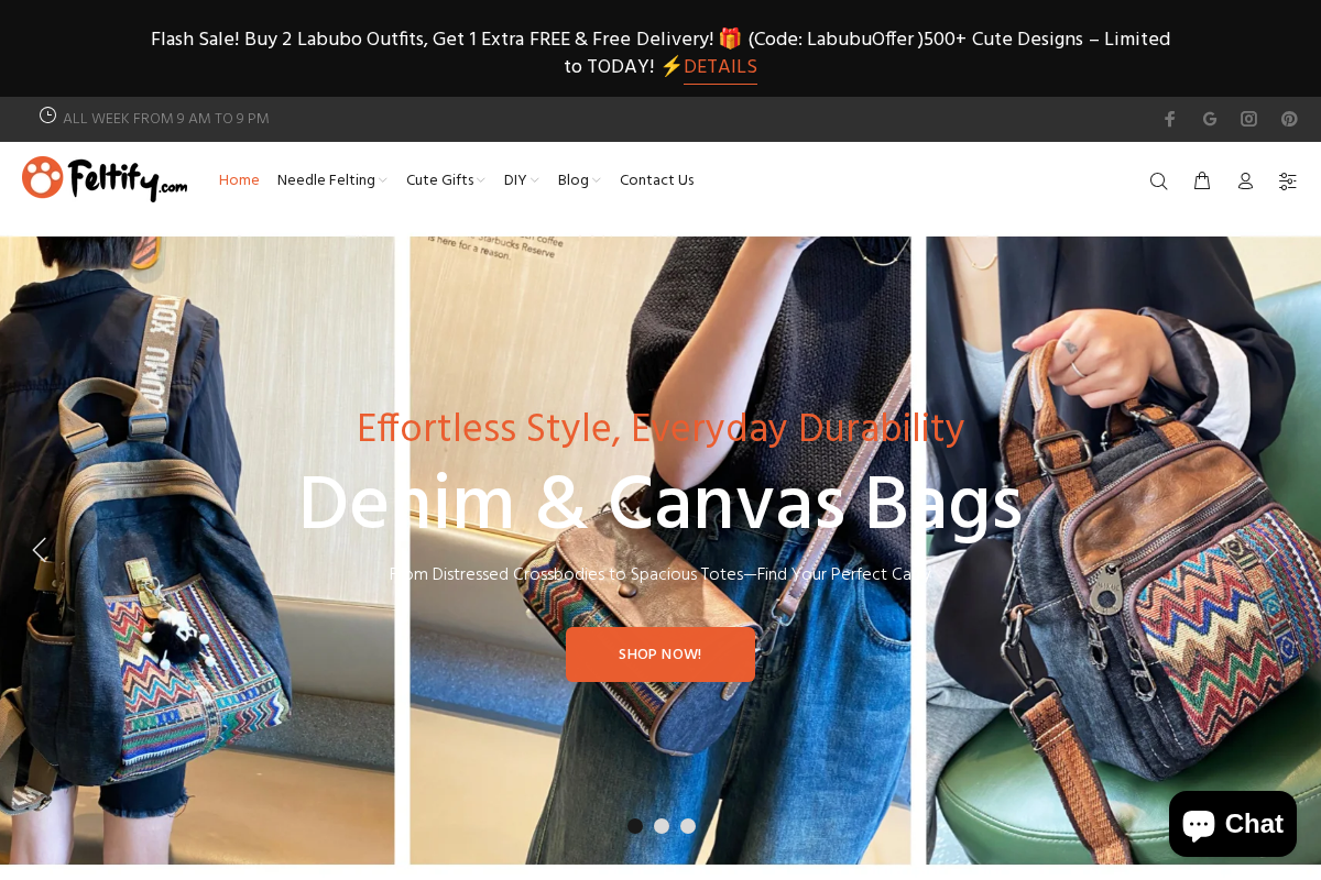 Feltify homepage screenshot
