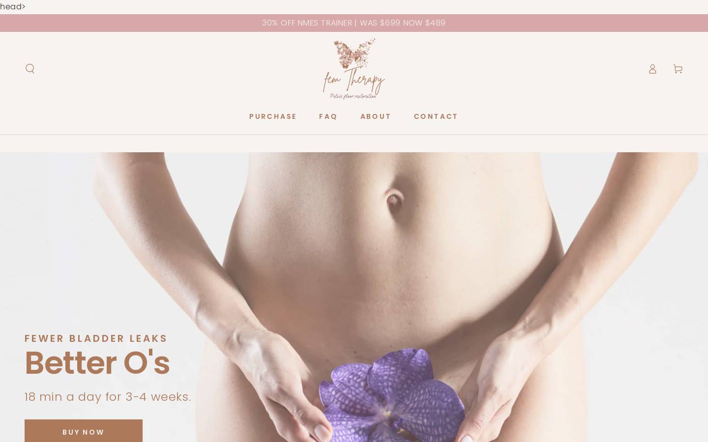 fem-therapy.com homepage screenshot