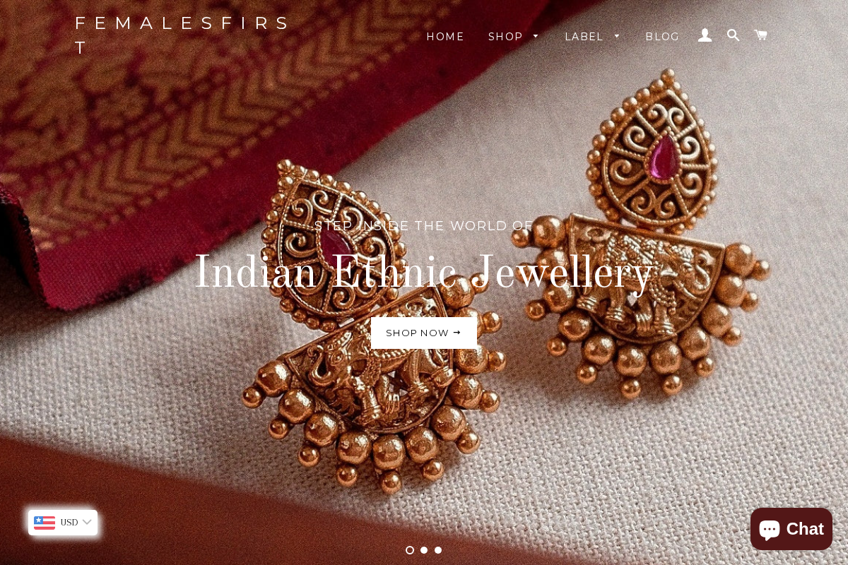 F E M A L E S F I R S T homepage screenshot