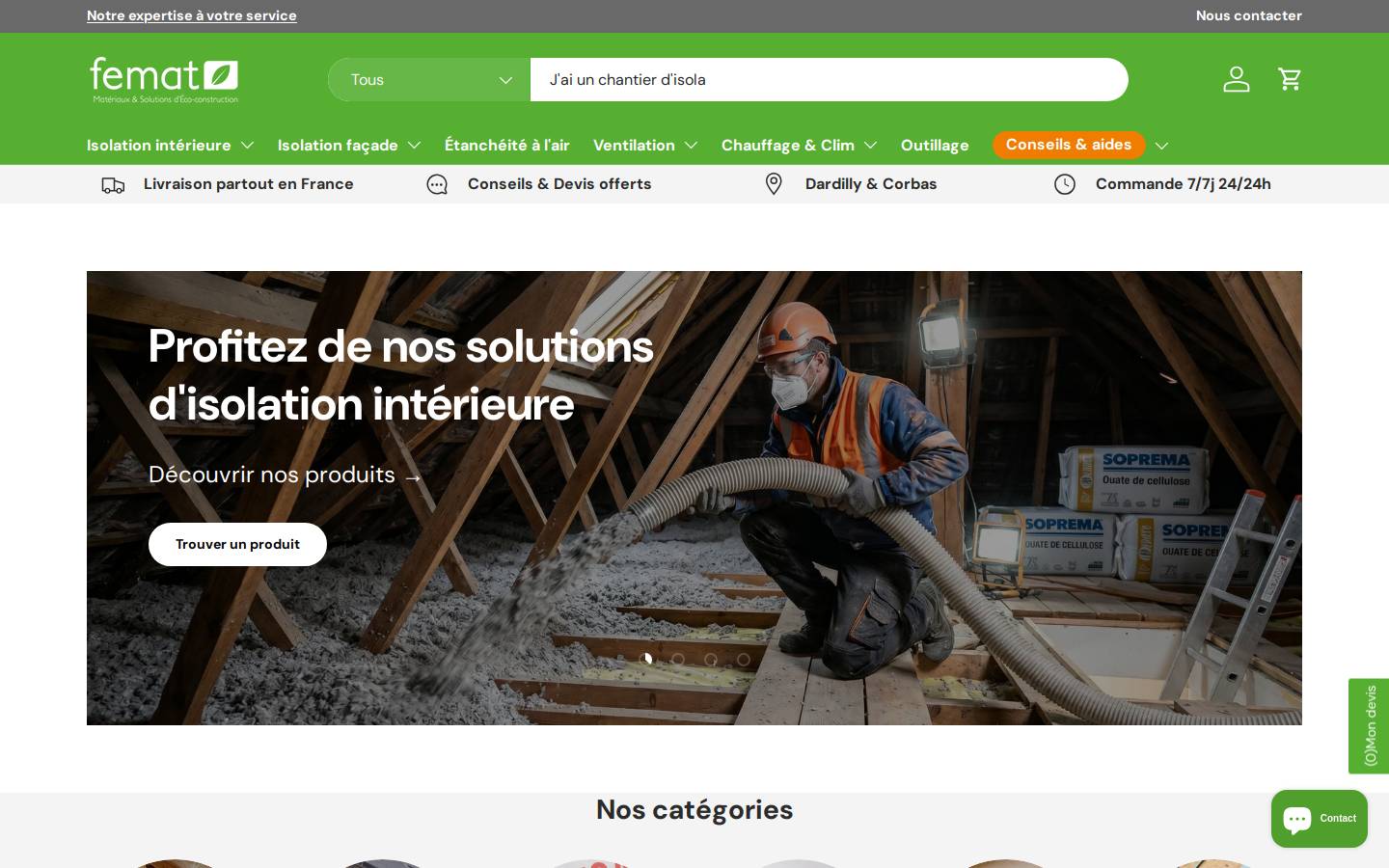 fematshop.fr homepage screenshot
