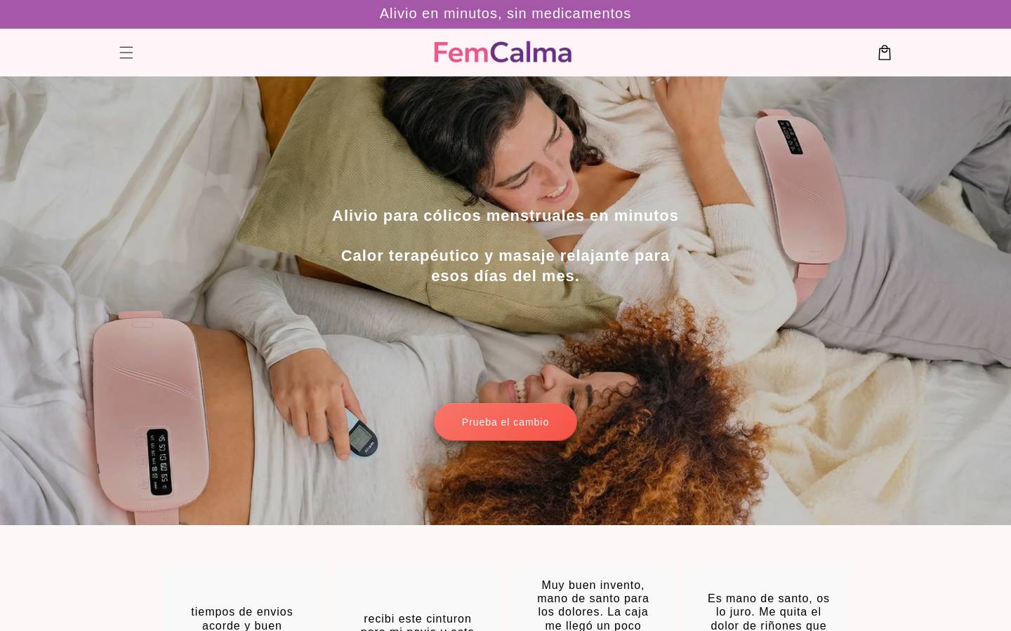 femcalma.com homepage screenshot