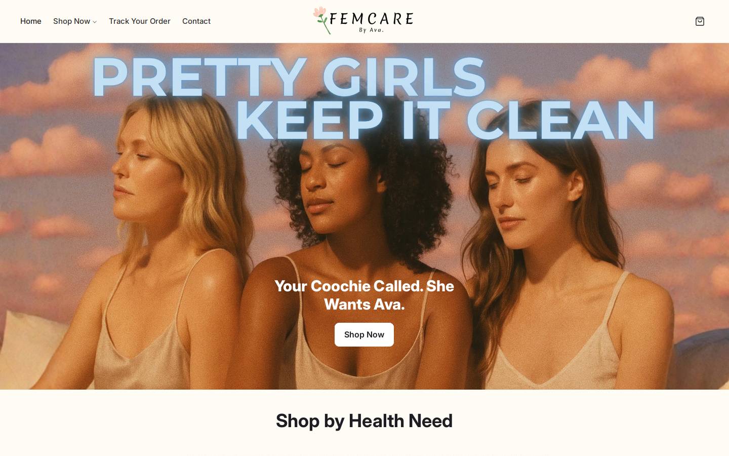 femcarebyava.com homepage screenshot