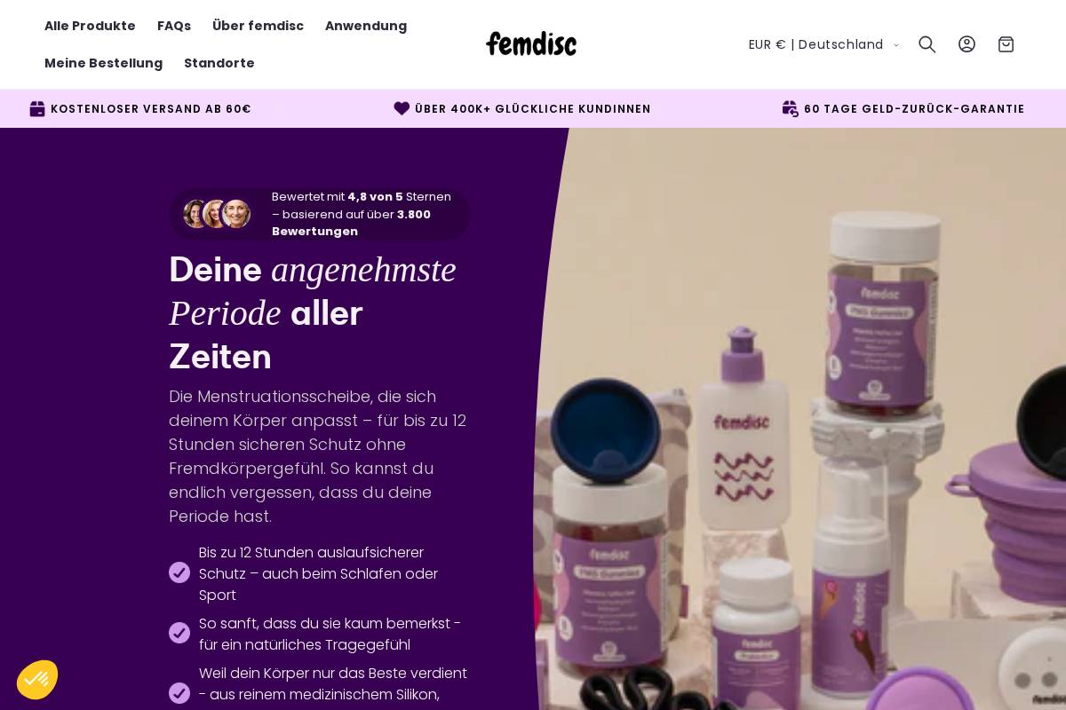 Femdisc homepage screenshot
