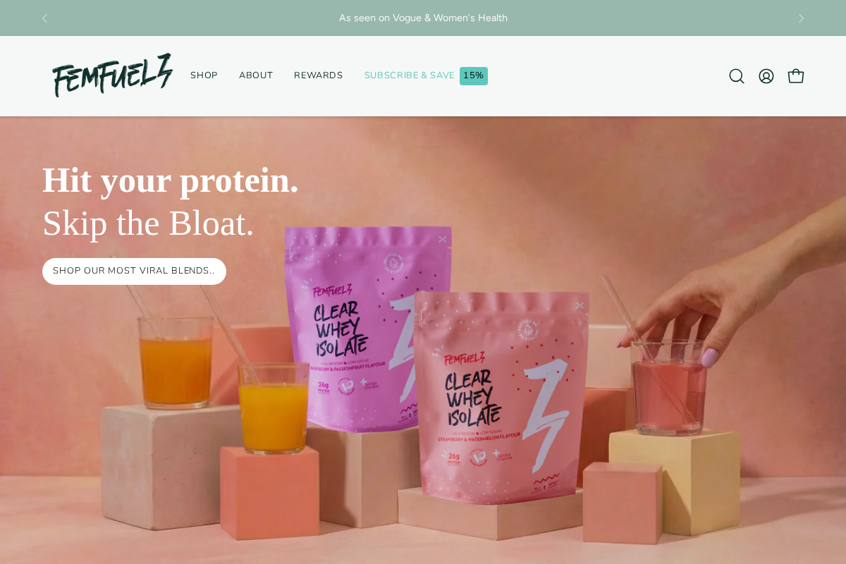 Femfuelz homepage screenshot