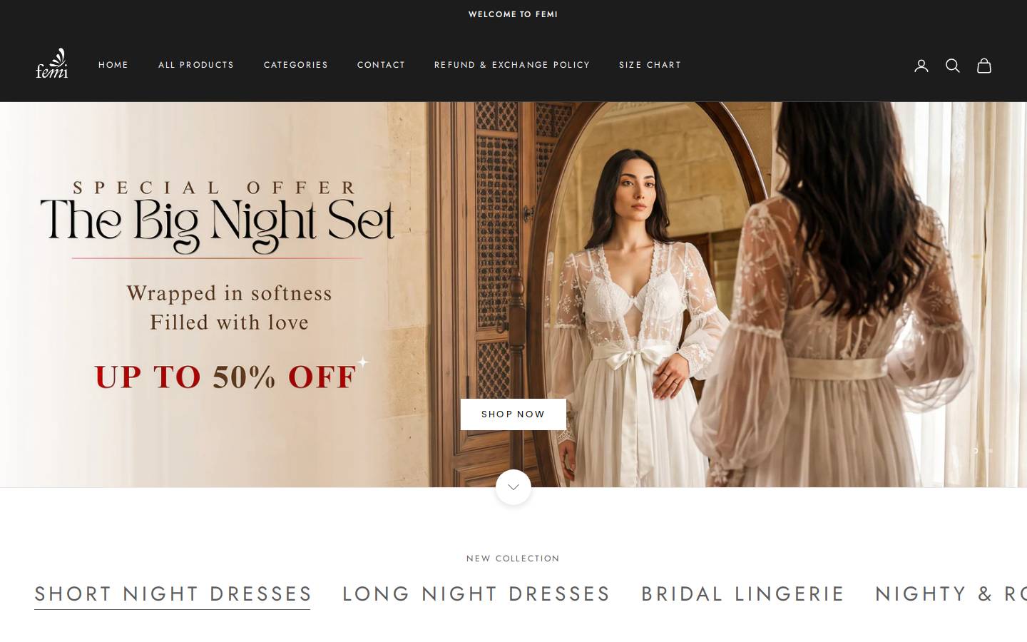 femi-eg.com homepage screenshot