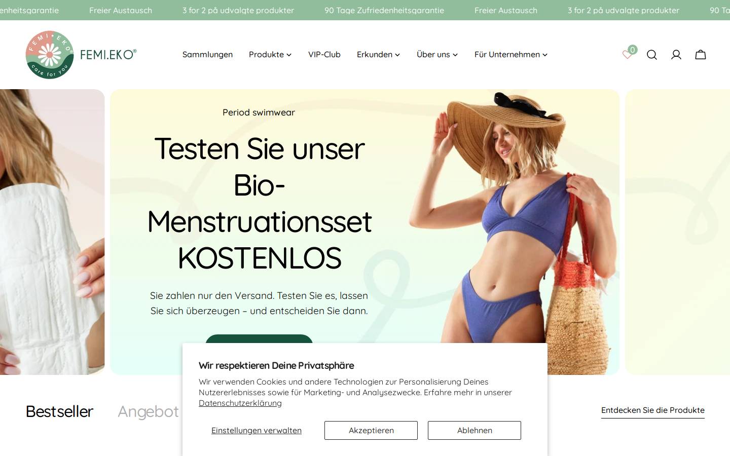 Femieko homepage screenshot