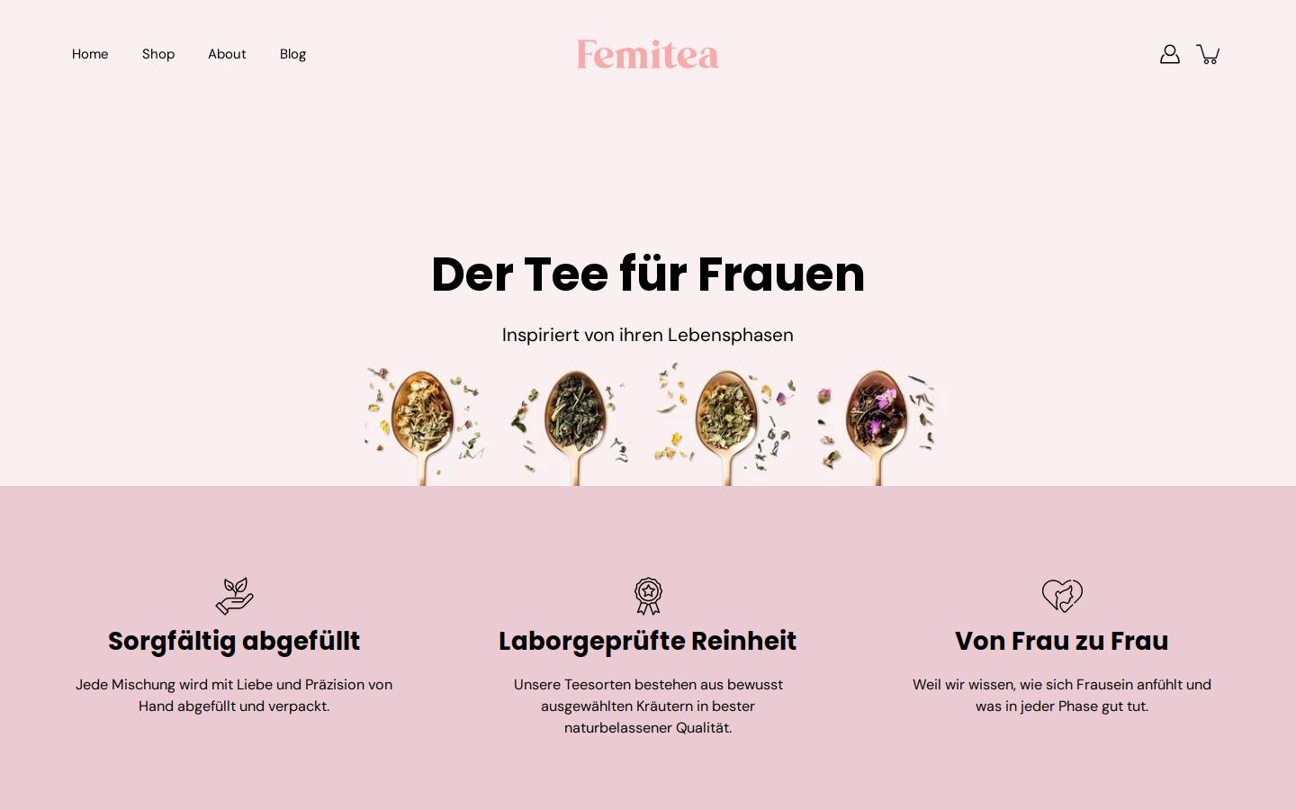 femitea.com homepage screenshot