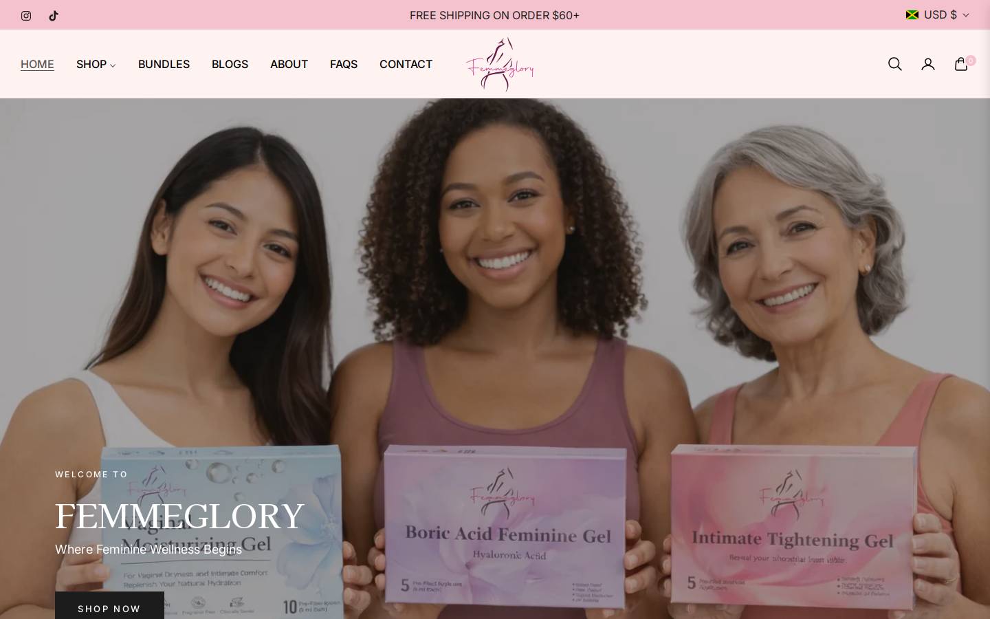 femmeglory.com homepage screenshot