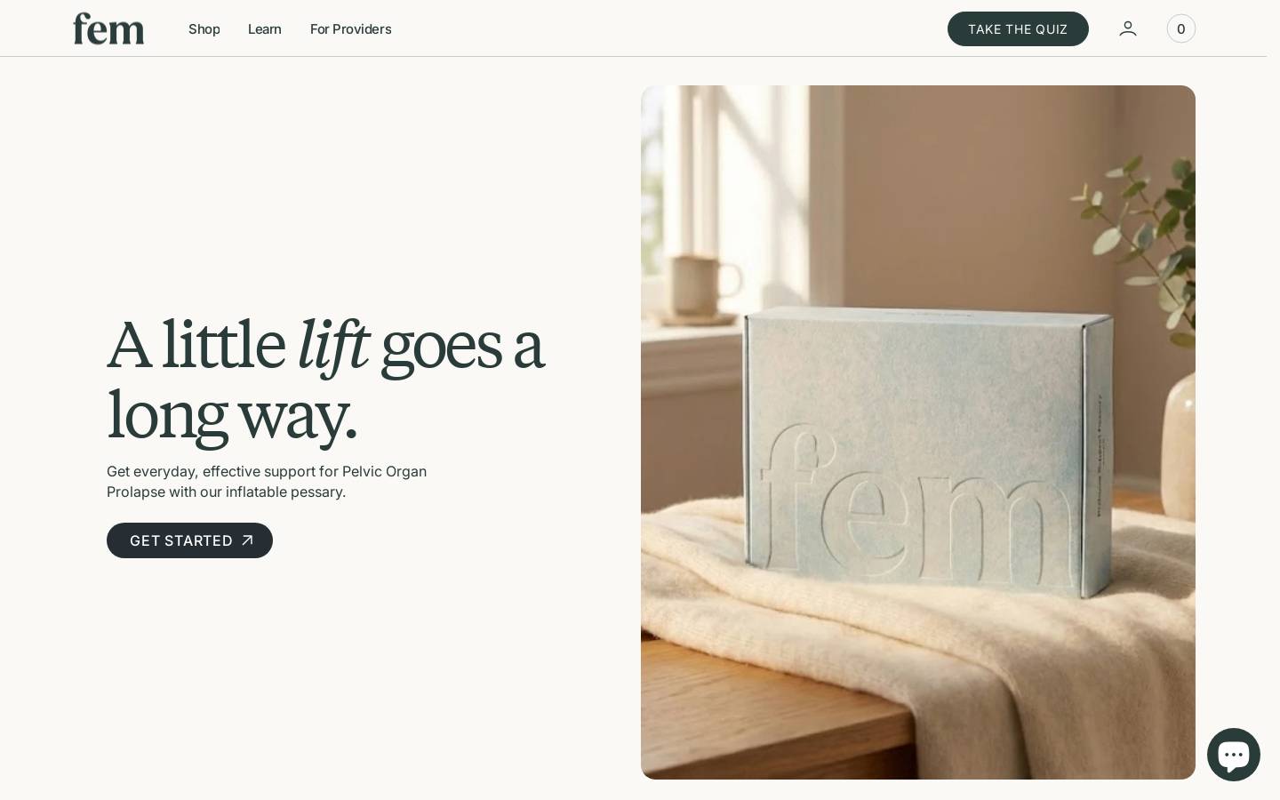 femtherapeutics.com homepage screenshot