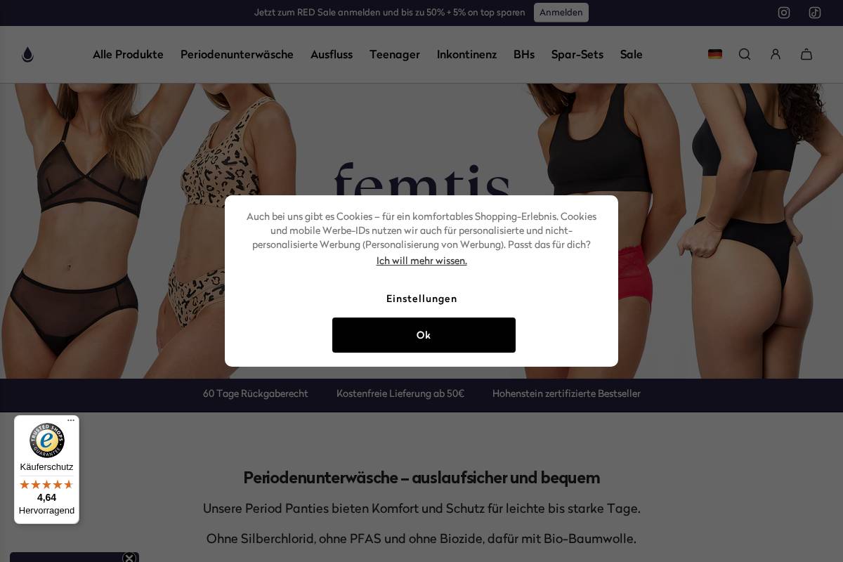 femtis homepage screenshot
