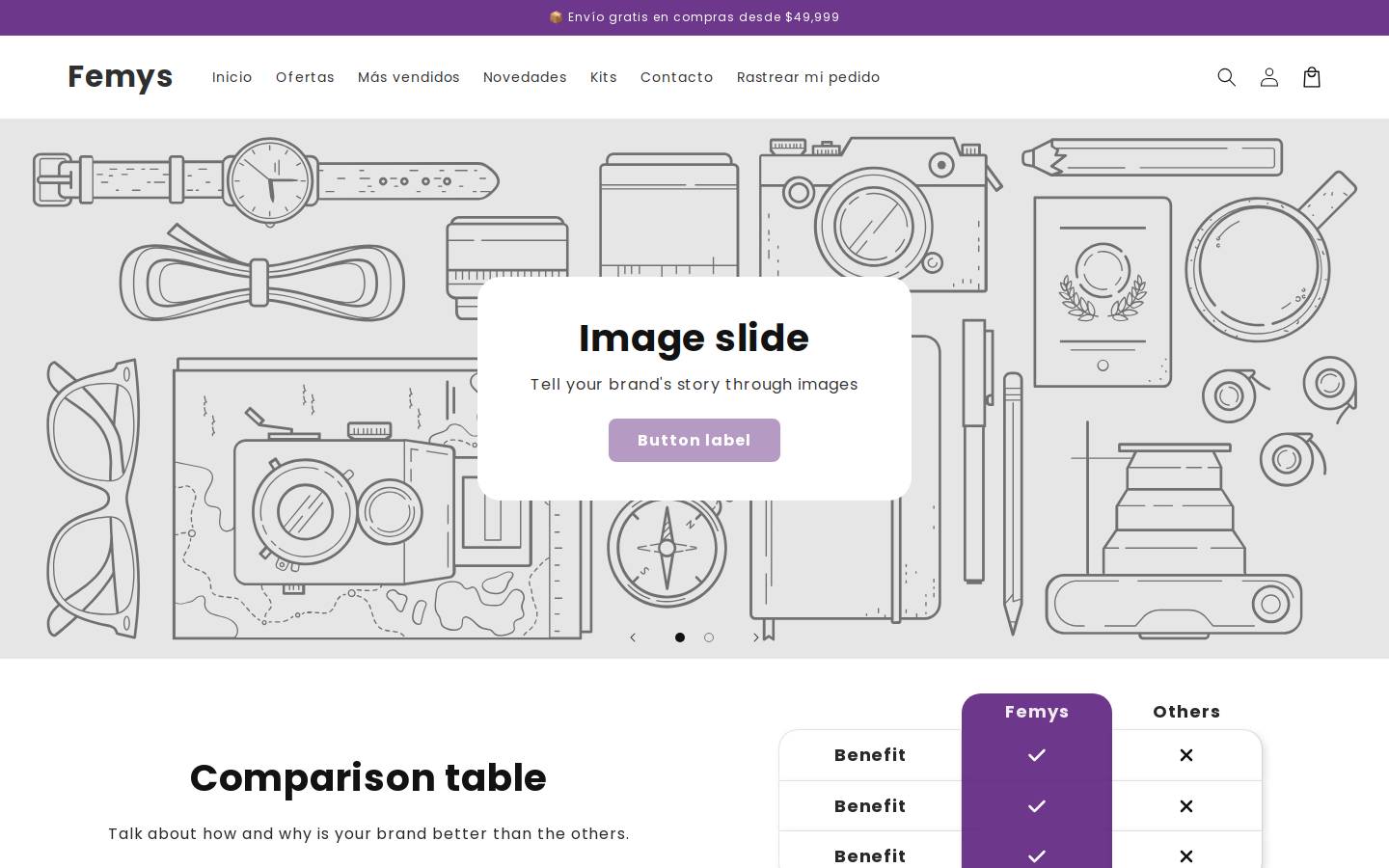 femys.shop homepage screenshot