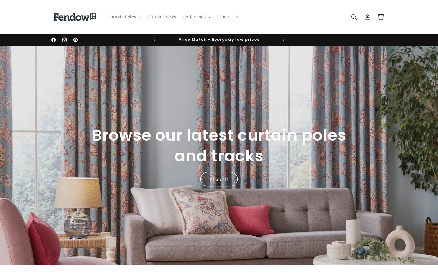 Simply Curtain Poles homepage screenshot