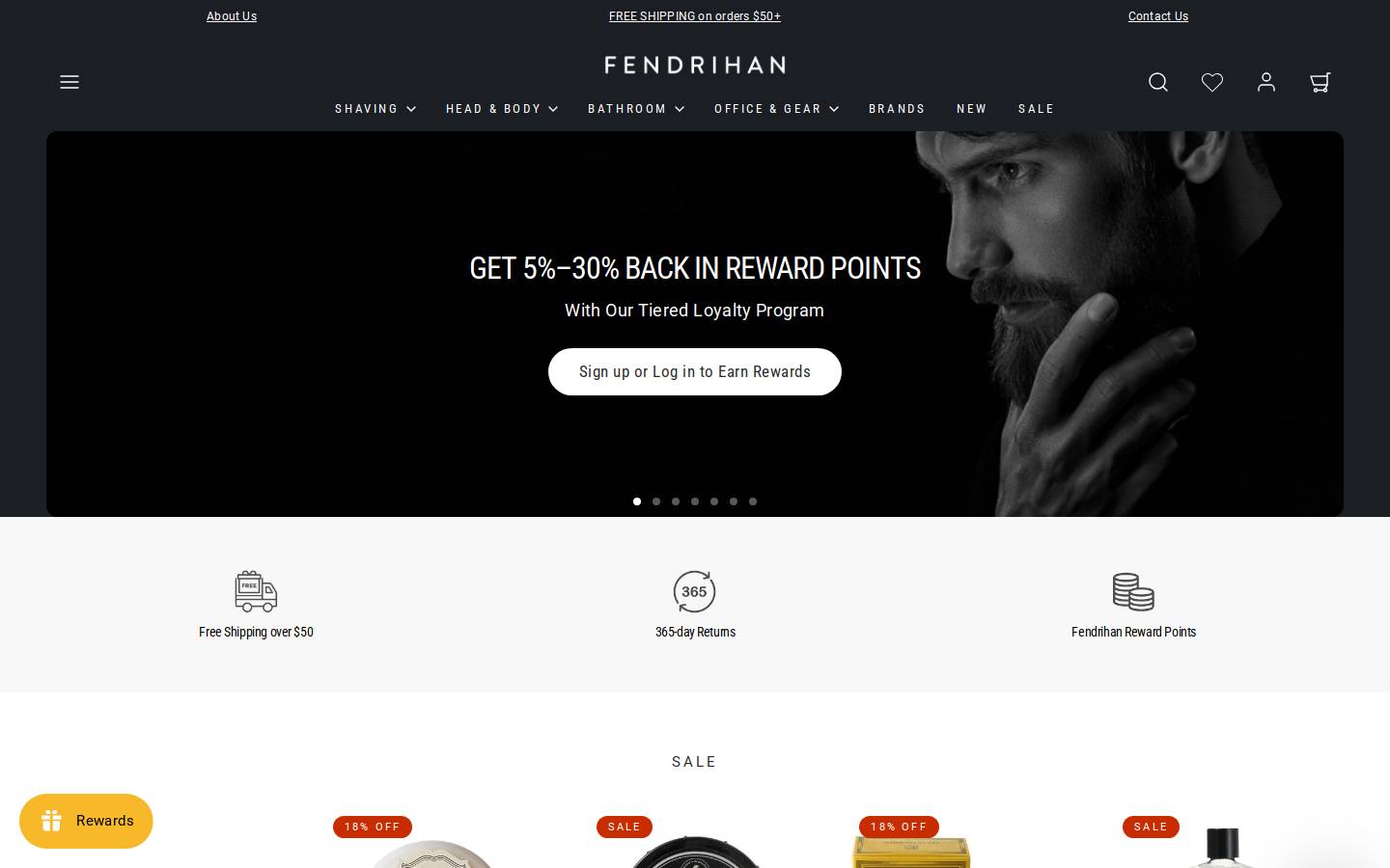 Fendrihan homepage screenshot