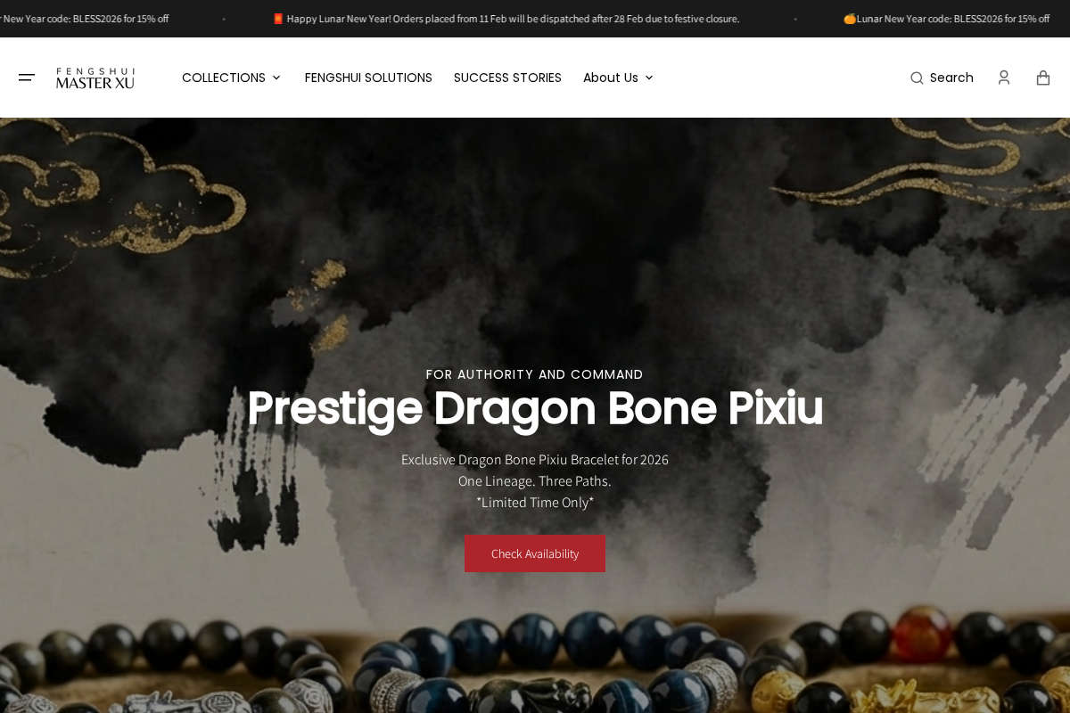 Feng Shui Master Xu homepage screenshot