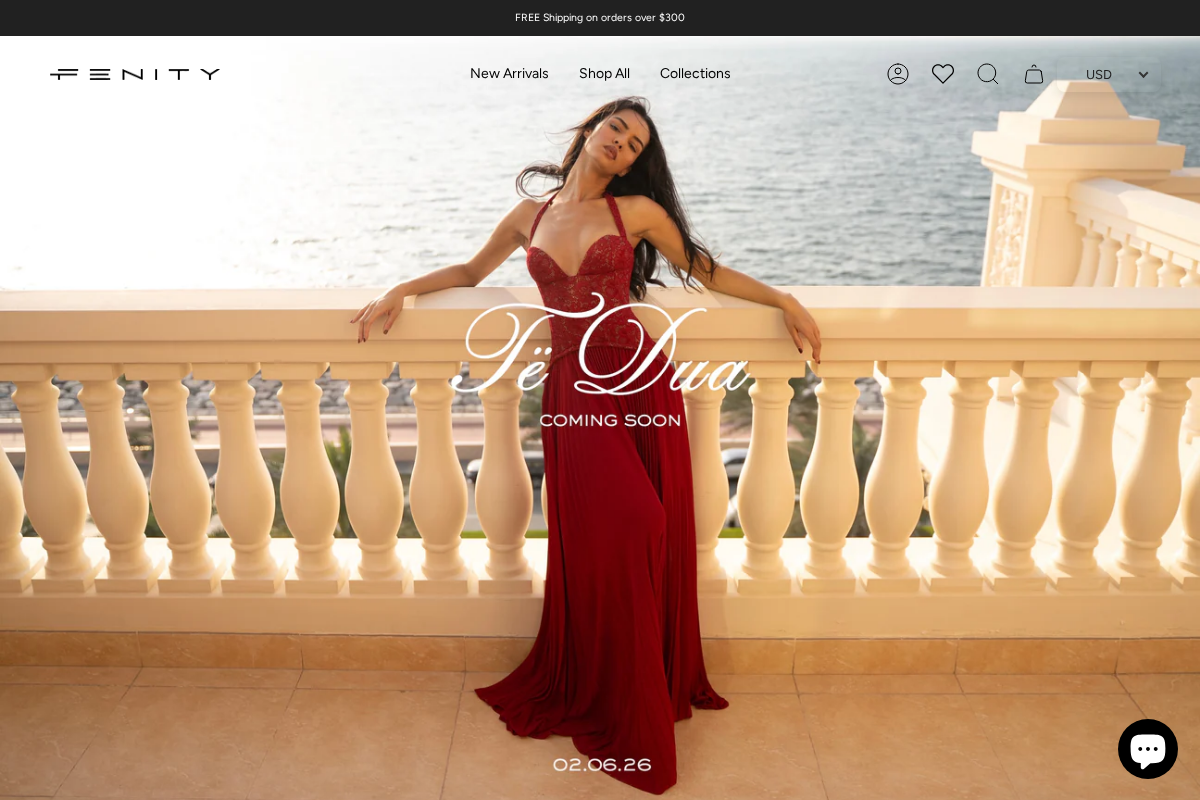 Fenityfashion homepage screenshot