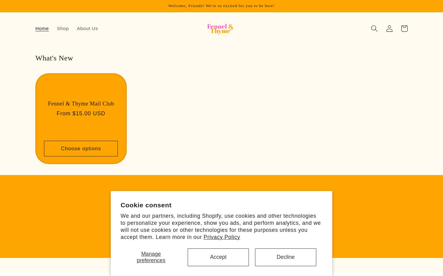 fennelandthymeco.com homepage screenshot