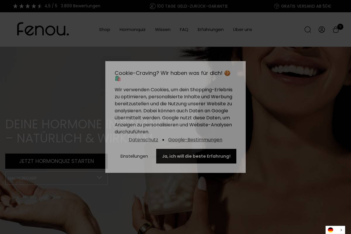 fenou homepage screenshot