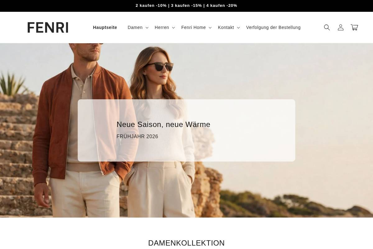 Fenri Mode homepage screenshot