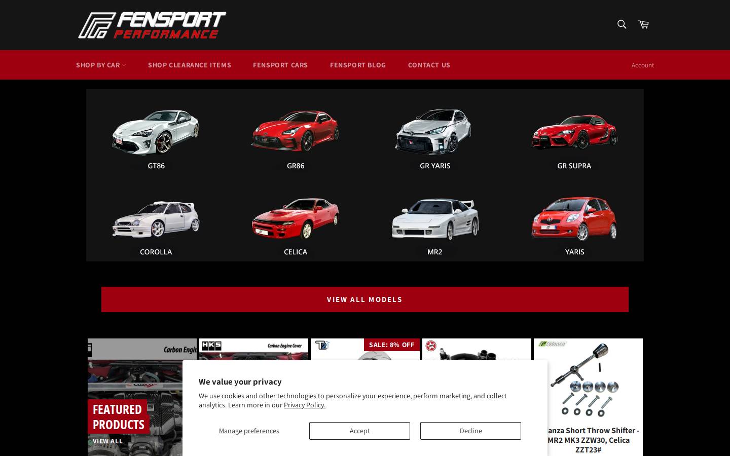 fensport.co.uk homepage screenshot