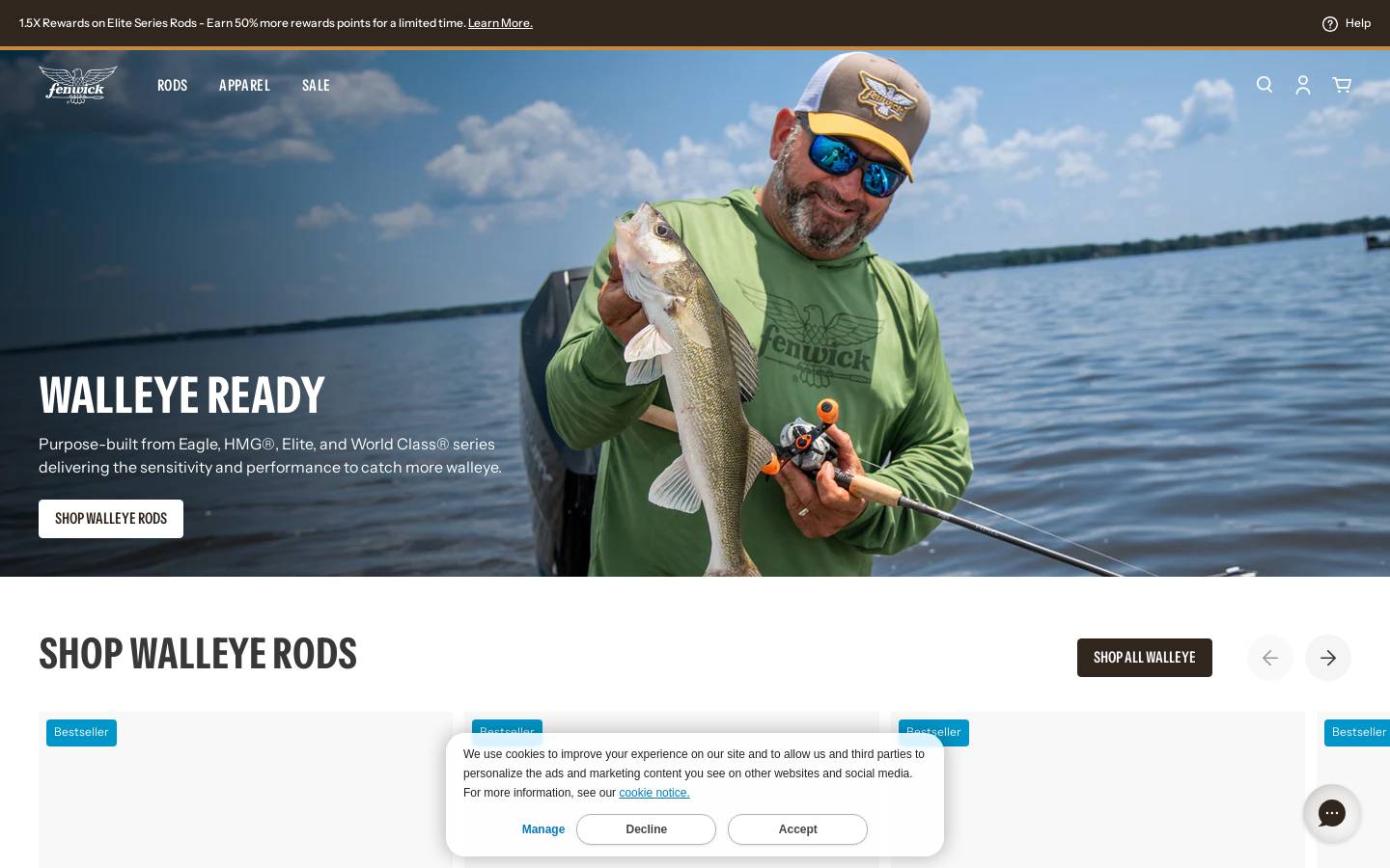 fenwickfishing.com homepage screenshot